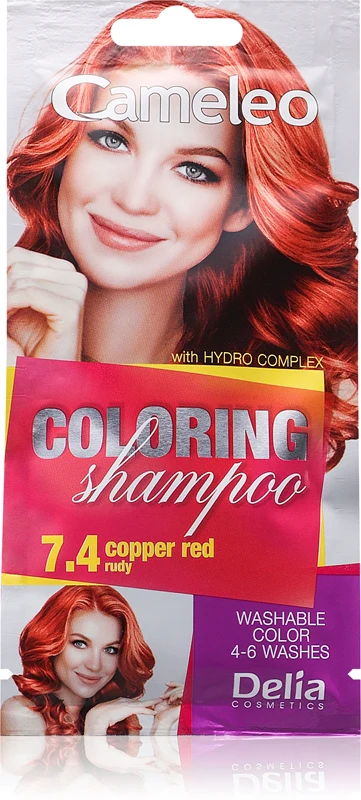 Delia Cosmetics Cameleo colored shampoo for hair color 7.4 Copper Red 40 ml