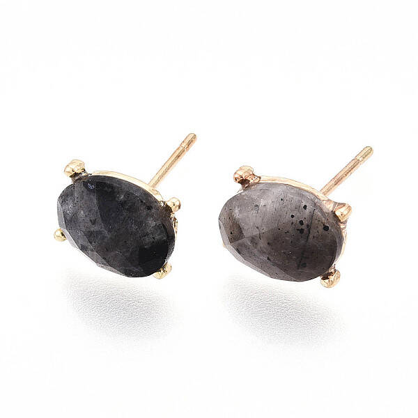 Natural Labradorite Stud Earrings