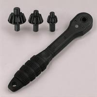 Iron Drill Wrench, 4 Counts/set Including 1 Count Wrench & 3 Counts Drill Bit, Fast Gear with 3 Gears, Forward and Reverse Ro...