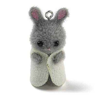 Flocking Resin Cute Pendants
