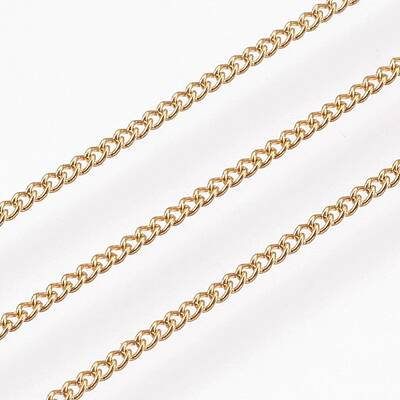Ion Plating(IP) Handmade 304 Stainless Steel Curb Chains