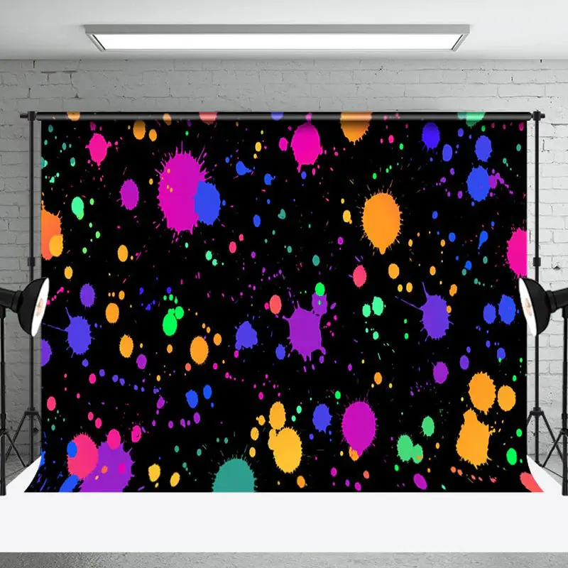 Black Splash Ink Graffiti Wall Photography Backdrop - Aperturee