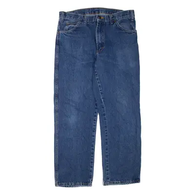 DICKIES Womens Jeans Blue Regular Straight W34 L29