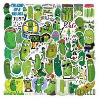 Cartoon Pickle Pattern Sticker, 60pcs/set Funny Cartoon Pickle Graffiti Decorative Sticker for Christmas Gift, DIY Decoratio...