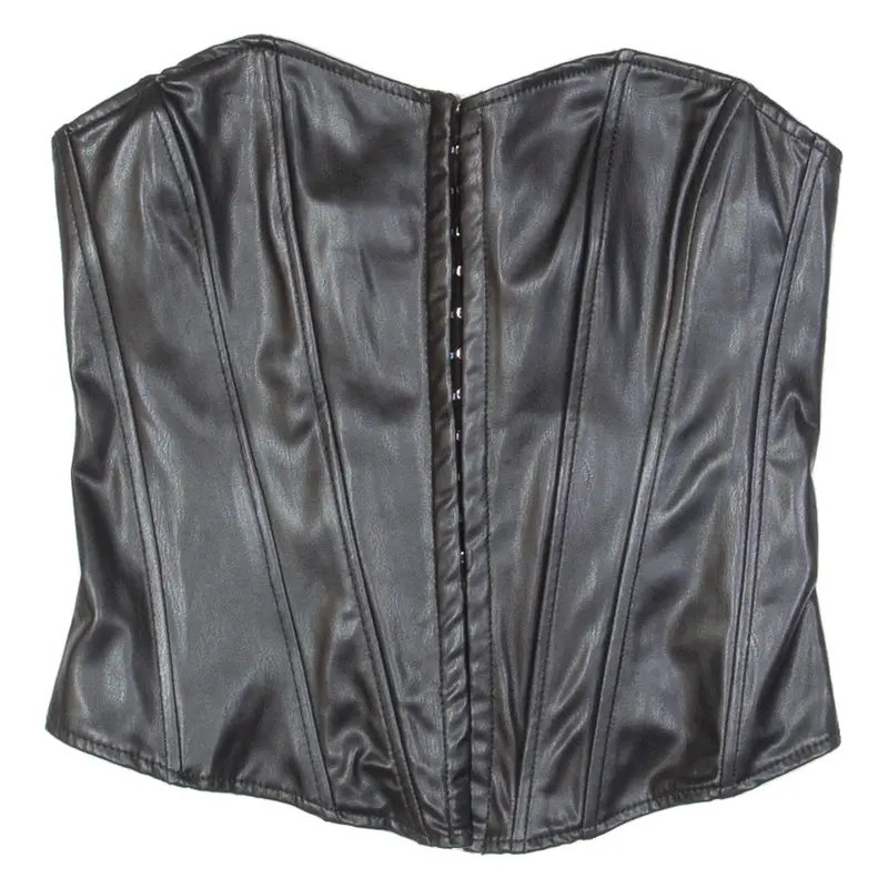 ZARA Womens Corset Black Sleeveless S