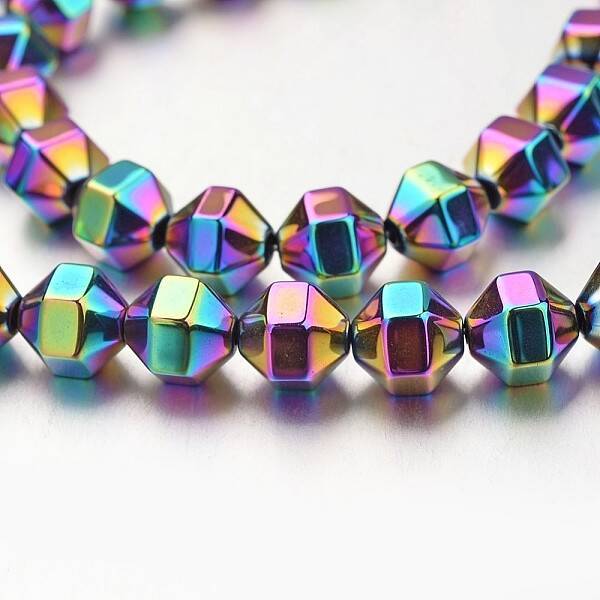 Electroplate Non-magnetic Synthetic Hematite Bead Strands