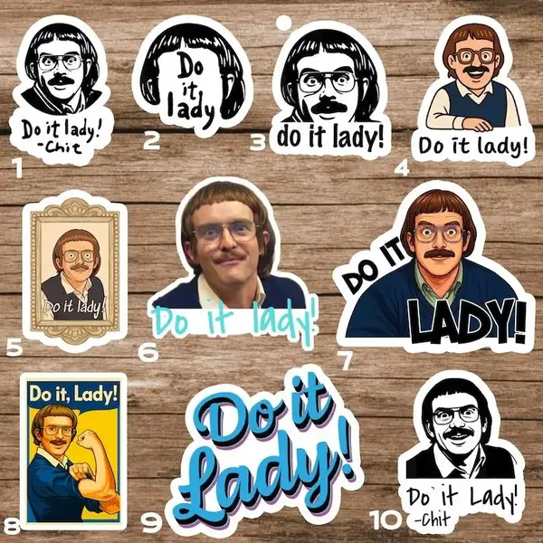 10+ Chit Do It Lady Sticker, Viral TikTok Quote Sticker, Funny Waterproof Decal, Laptop Sticker, Aesthetic Motivation Sticker...
