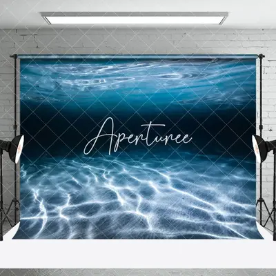 Black Blue Water Ripples Natural Seabed Backdrop - Aperturee