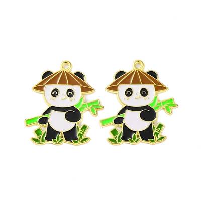 Golden Plated Alloy Enamel Pendants