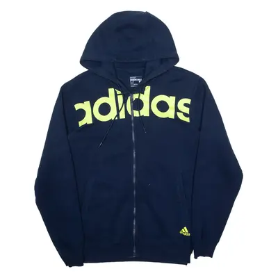 ADIDAS Mens Blue Hoodie Full Zip M