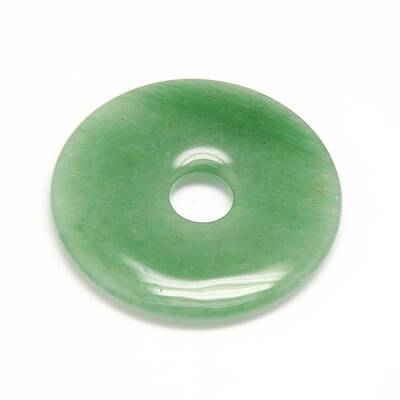 Donut/Pi Disc Natural Gemstone Pendants