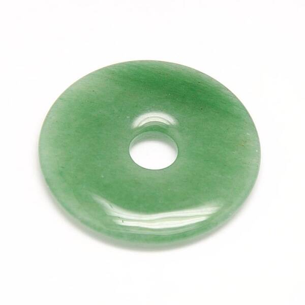 Donut/Pi Disc Natural Gemstone Pendants