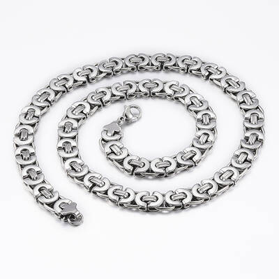 Non-Tarnish 304 Stainless Steel Byzantine Chain Necklaces