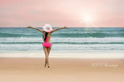 Aperturee Sandy Beach Waves Sea Summer Photography Backdrop