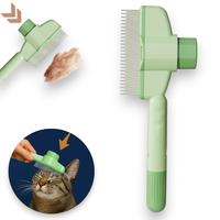 Pet Comb for Dogs & Cats with Stainless Steel Teeth for Shedding, Tangles, Loose Fur, and Knot Removal, Self-Cleaning Groomin...