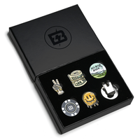 Brimz Supply Golf Ball Marker Set - 5 High-Quality Magnetic Golf Ball Markers with Hat Clip for Convenient Access on the Cour...