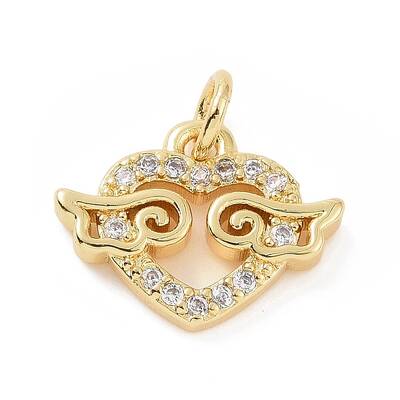 Brass Micro Pave Cubic Zirconia Charms