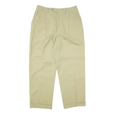 VALENTINO Couture Chino Trousers Beige Relaxed Tapered Mens W32 L29