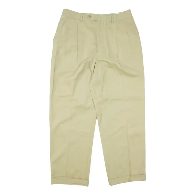 VALENTINO Couture Chino Trousers Beige Relaxed Tapered Mens W32 L29
