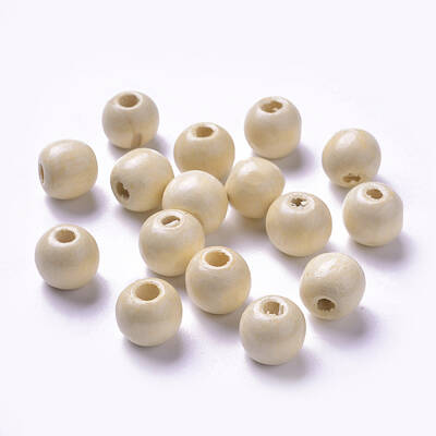 Dyed Natural Wood Beads
