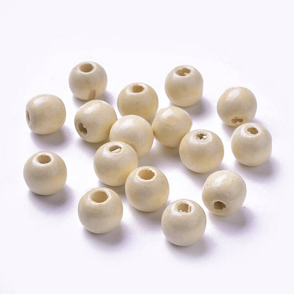 Dyed Natural Wood Beads