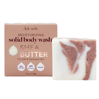 Kitsch Shea Butter Body Solid Wash – Exfoliating, Moisturizing Bar Soap for Soft, Hydrated Skin, Vegan, Paraben-Free, Made ...