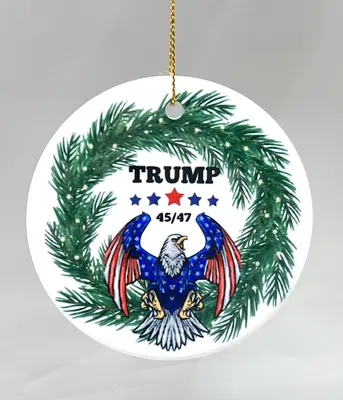 President Trump 2024 Commemorative Christmas Ornament ceramic tree decor