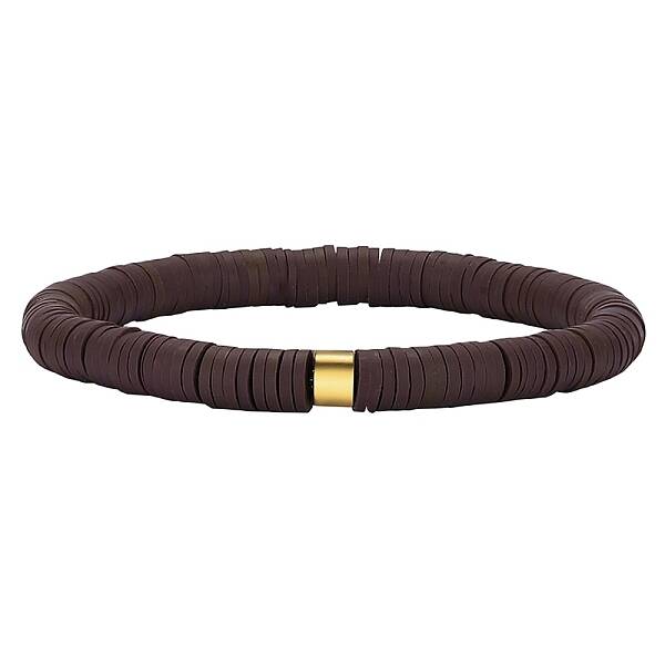 Polymer Clay Heishi Surfer Stretch Bracelet with 304 Stainless Steel Beaded