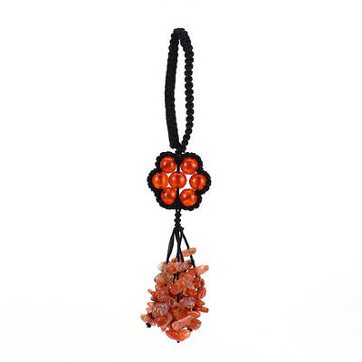 Flower Natural Agate Braided Thread Pendant Decorations