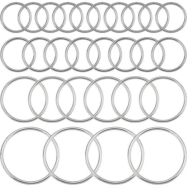 28Pcs 4 Style Alloy Linking Rings