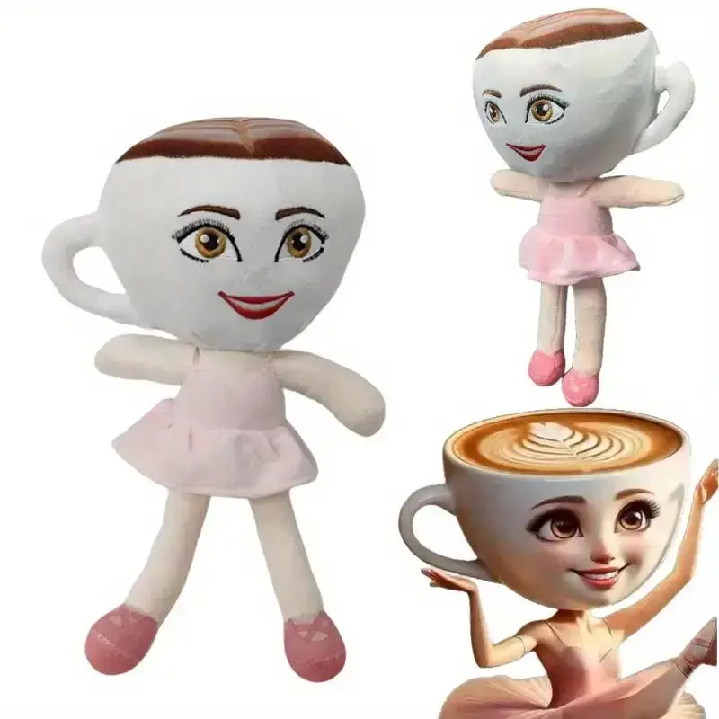 Ballerina Cappuccina - Italian Brainrot Stuffed Animal Pillow Soft Ballet-Themed Gift for Birthdays & Holidays Christmas Hall...