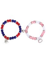 2Pcs Sprider and Cat Charm Bracelets Lover Bracelets