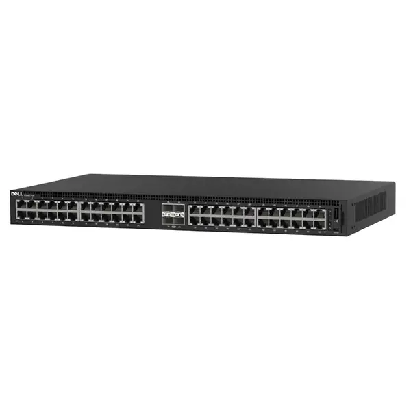 Dell N1148T | EMC PowerSwitch N1100 Series N1148T-ON 48 x 10/100/1000Base-T RJ-45 and 4 x SFP+ Ports Layer 2 Managed Gigabit ...