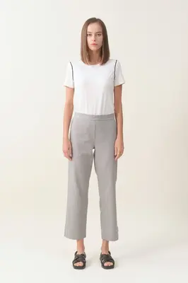 Convertible Crop Pant - Grey Herringbone | Size: M