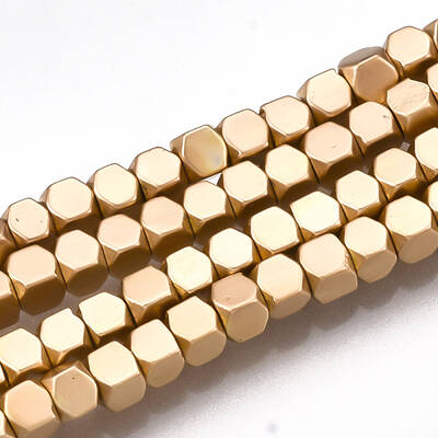 Electroplate Non-magnetic Synthetic Hematite Beads Strands