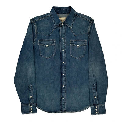 Ralph Lauren Denim Shirt - Large Blue Cotton