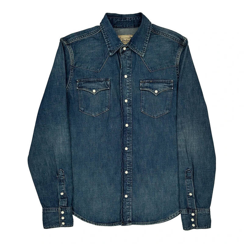 Ralph Lauren Denim Shirt - Large Blue Cotton