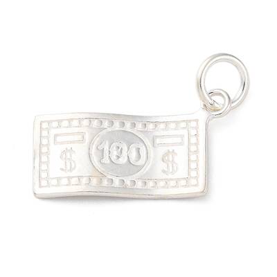925 Sterling Silver Paper Money Pendants