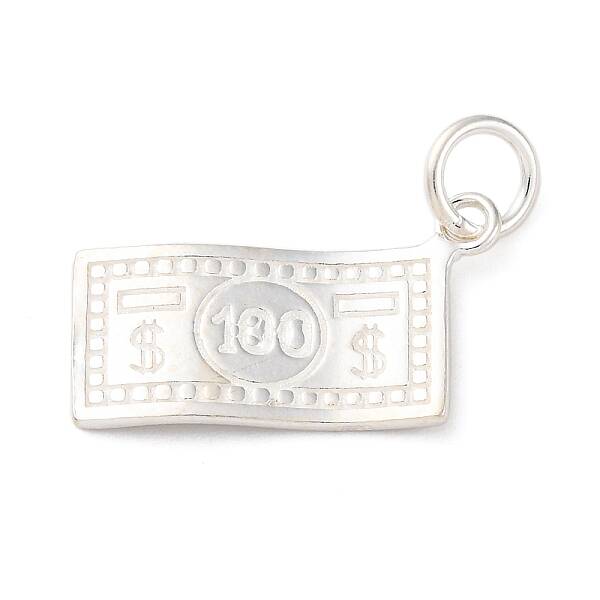 925 Sterling Silver Paper Money Pendants