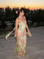 Women's Floral Print Tube Dress with Scarf, Boho Sleeveless Dress for Beach Holiday Vacation, Ladies Summer Clothes, Casual W...