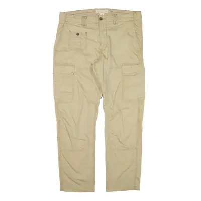 H&M Cargo Trousers Beige Slim Straight Womens W34 L29