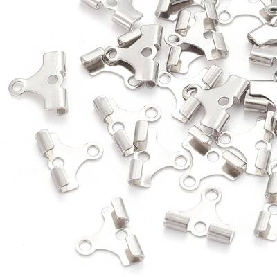 Tarnish Resistant 304 Stainless Steel Folding Crimp Ends