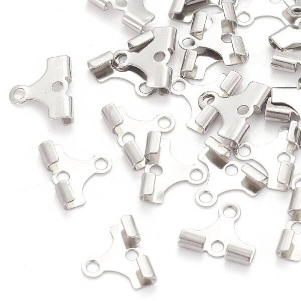 Tarnish Resistant 304 Stainless Steel Folding Crimp Ends