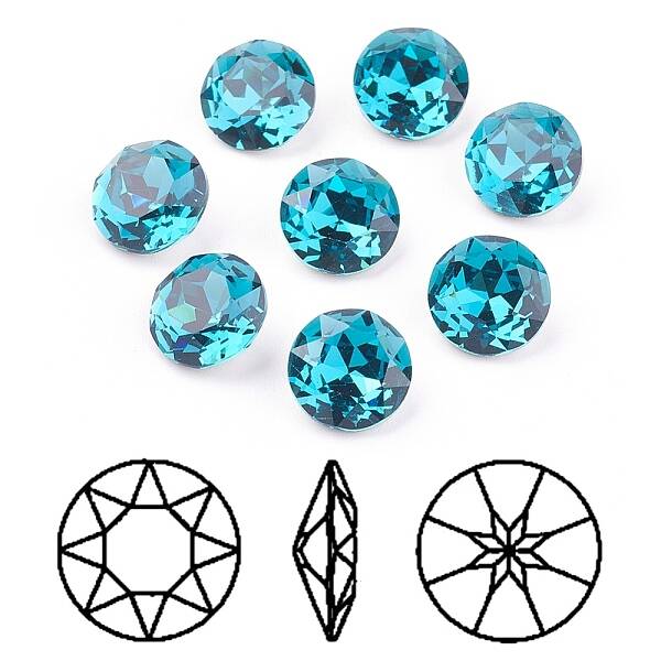 Pointed Back & Back Plated K9 Glass Rhinestone Cabochons