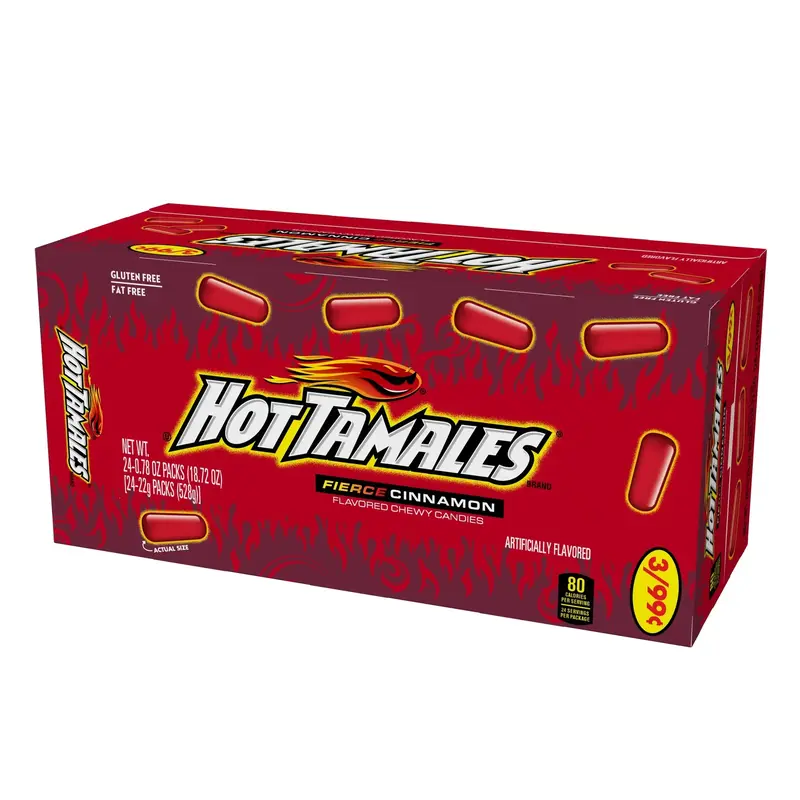 Hot Tamales Fierce Cinnamon Candies - 24 Pack