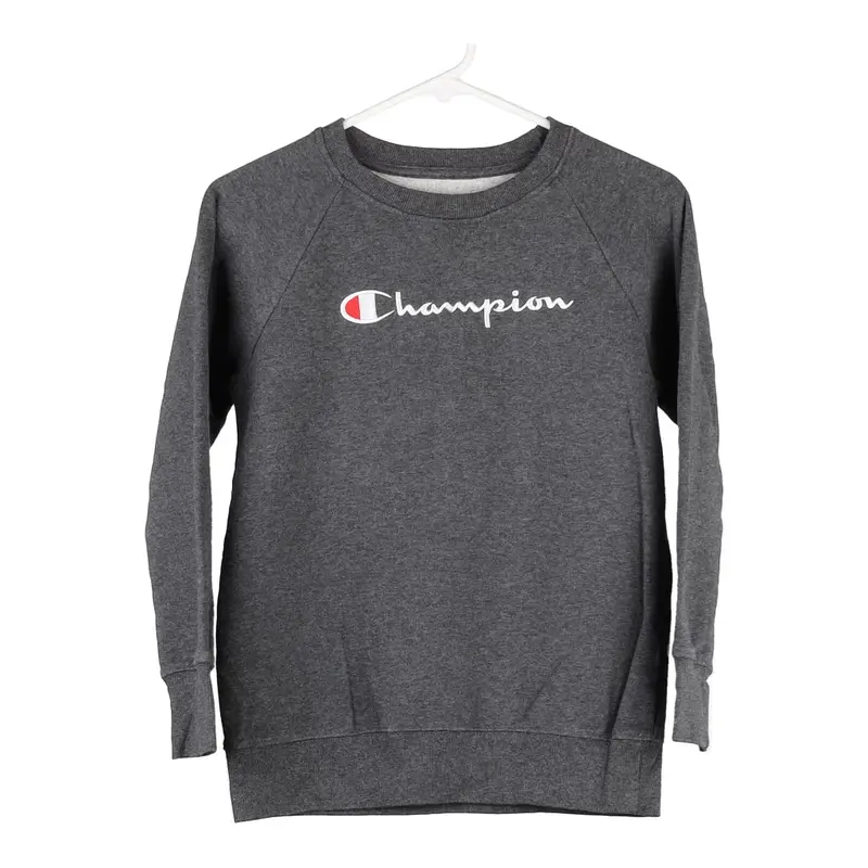 Age 9 Champion Sweatshirt - XL Grey Cotton
