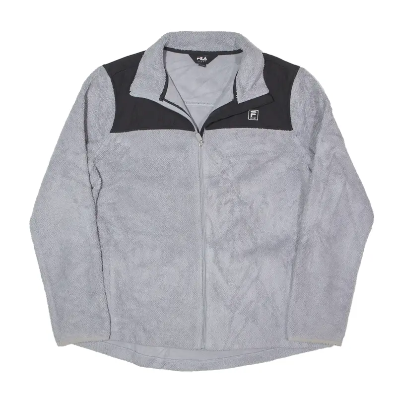 FILA SPORT Fleece Jacket Grey Womens XL