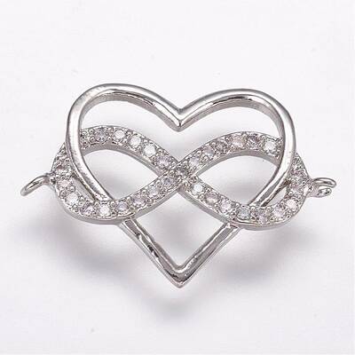 Brass Micro Pave Cubic Zirconia Links