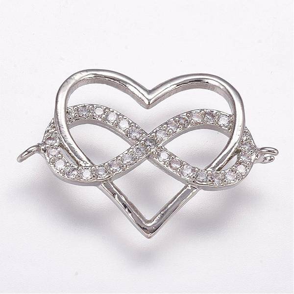 Brass Micro Pave Cubic Zirconia Links
