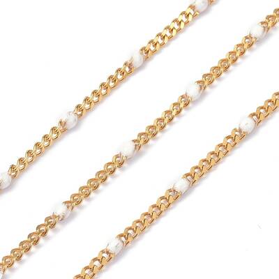 Ion Plating(IP) 304 Stainless Steel Enamel Curb Chains